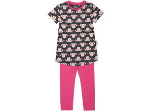 4045646276149 - Sigikid - Schlafanzug lang HASI AOP grau pink Gr80