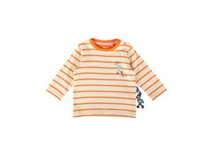 4045646332869 - Sigikid - Langarmshirt B - SKATING FLAMINGO gestreift in orange Gr62