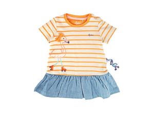 4045646333286 - Sigikid - Kurzarmkleid B - SKATING FLAMINGO gestreift in orange Gr62