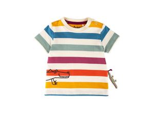 4045646342530 - Sigikid - T-Shirt B - WILD CROCODILE STRIPES in ecru bunt Gr62