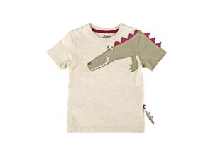 4045646343148 - Sigikid - T-Shirt M - WILD CROCODILE HEAD in beige Gr98