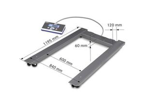 4045761203204 - UIB 3T-3 UIB 3T-3 Palettenwaage Wägebereich (max) 3 t Ablesbarkeit 1000 g batteriebetrieben netzbetrieben (Optional) Mehrfarbig