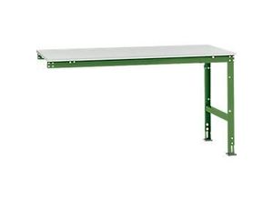 4045916072686 - AU60916011 Arbeits-Anbautisch UNIVERSAL Standard mit Melaminplatte BxTxH = 1750 x 1000 x 760-870 mm Resedagrün (RAL 6011)