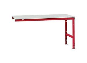 4045916081206 - AU60973003 Arbeits-Anbautisch UNIVERSAL Standard mit Kunststoffplatte BxTxH = 1750 x 1000 x 760-870 mm Rubin-Rot