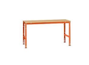 4045916094022 - AU40852001 Arbeits-Grundtisch UNIVERSAL Standard mit Multiplexplatte BxTxH = 1750 x 800 x 760-870 mm Rotorange (RAL 2001)