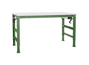 4045916133820 - Arbeitstisch Ergo K m Kurbel 1750 x 800 mm Tischplatte Melamin resedagrün