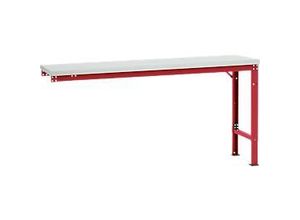 4045916150902 - AU80813003 Arbeits-Anbautisch UNIVERSAL Spezial mit Melaminplatte BxTxH = 1750 x 800 x 722-1022 mm Rubin-Rot