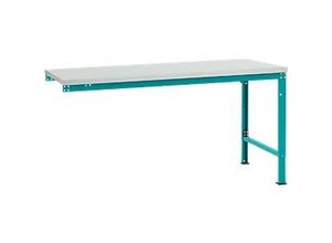 4045916151039 - AU80915021 Arbeits-Anbautisch UNIVERSAL Spezial mit Melaminplatte BxTxH = 1750 x 1000 x 722-1022 mm Wasserblau