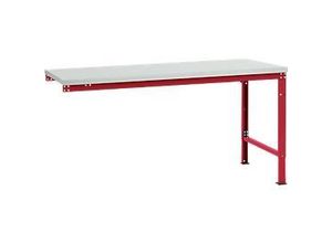 4045916153224 - AU80973003 Arbeits-Anbautisch UNIVERSAL Spezial mit Kunststoffplatte BxTxH = 1750 x 1000 x 722-1022 mm Rubin-Rot