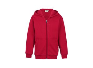 4045981042508 - Kinder Kapuzen-Sweatjacke Premium rot 164 - Hakro