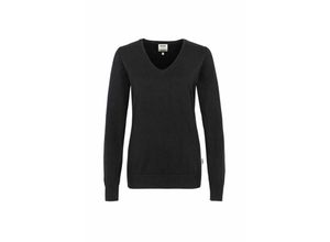 4045981076114 - Damen V-Pullover Premium-Cotton 133 Gr m schwarz - schwarz - Hakro