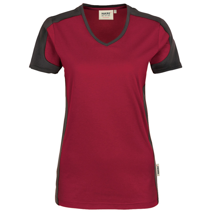 4045981133794 - Women-V-Shirt Contrast Performance 50% Baumwolle   50% Polyeste