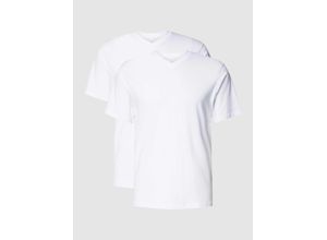 4046005497373 - T-Shirt mit V-Ausschnitt im 2er-Pack Modell PURE COTTON