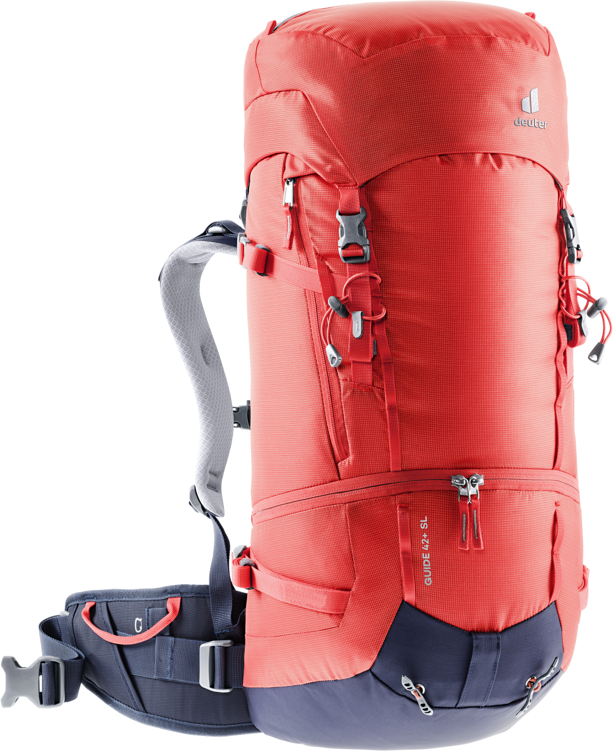 4046051114347 - Rucksack Guide 42+ SL chili-navy Rucksackart - Wandern & Trekking Rucksackvolumen - 41 - 45 Liter Rucksackfarbe - Blau - Rot