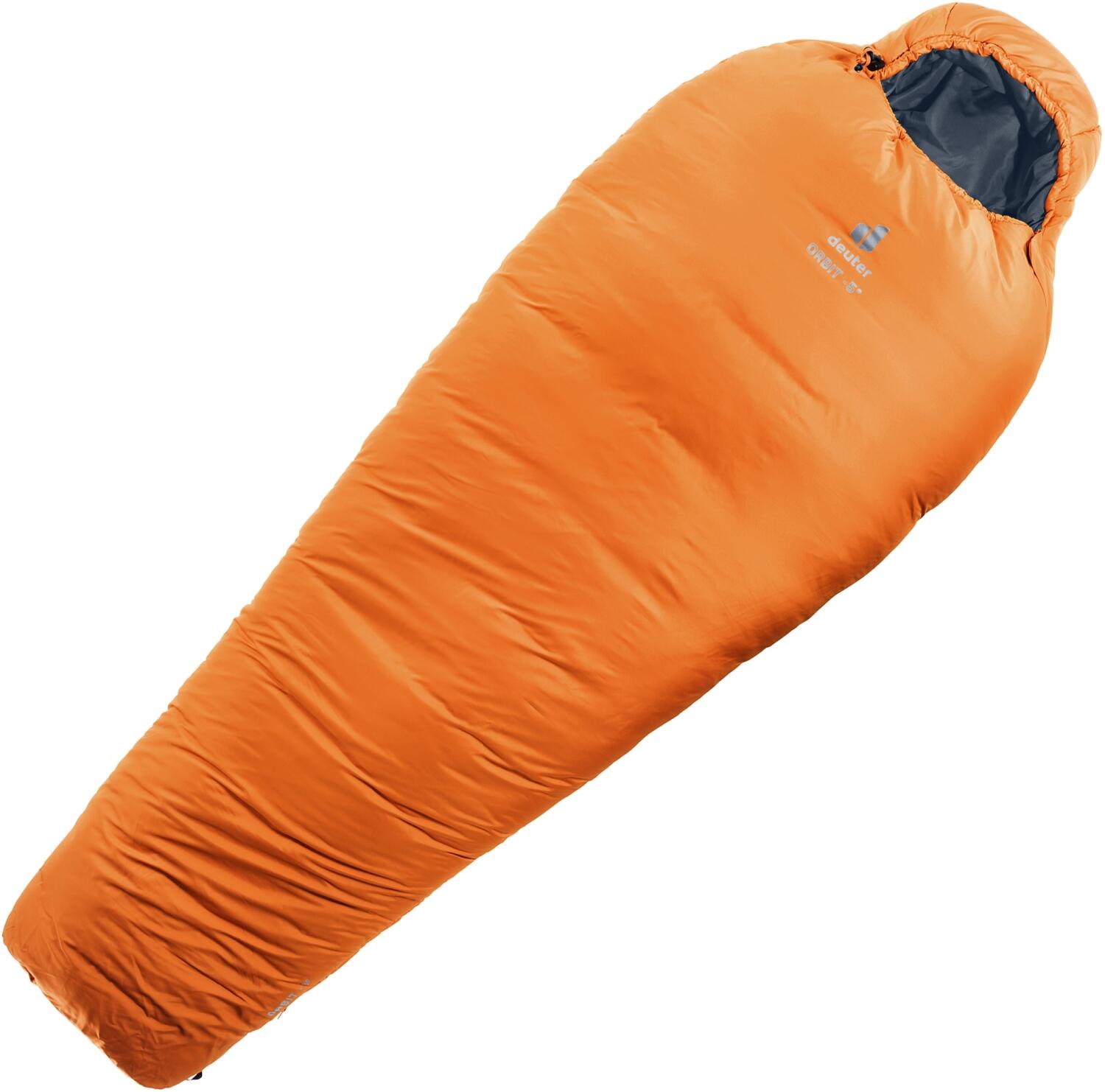 4046051131191 - - Orbit -5° - Kunstfaserschlafsack Gr 208 x 74 x 47 cm - Regular Zip Right Mandarine  Blau