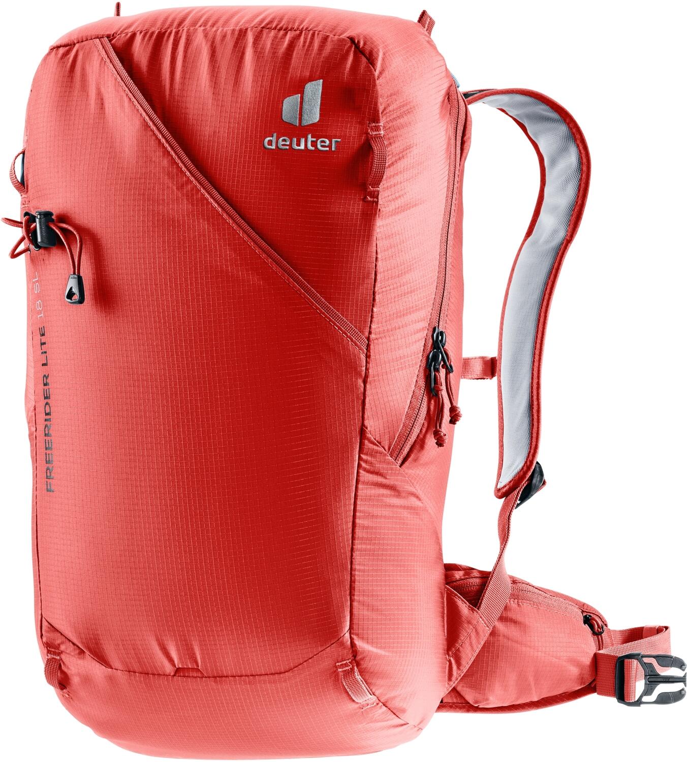 4046051141602 - deuter Freerider Lite 18 SL Skitourenrucksack (Hellrot one size) Tourenrucksäcke