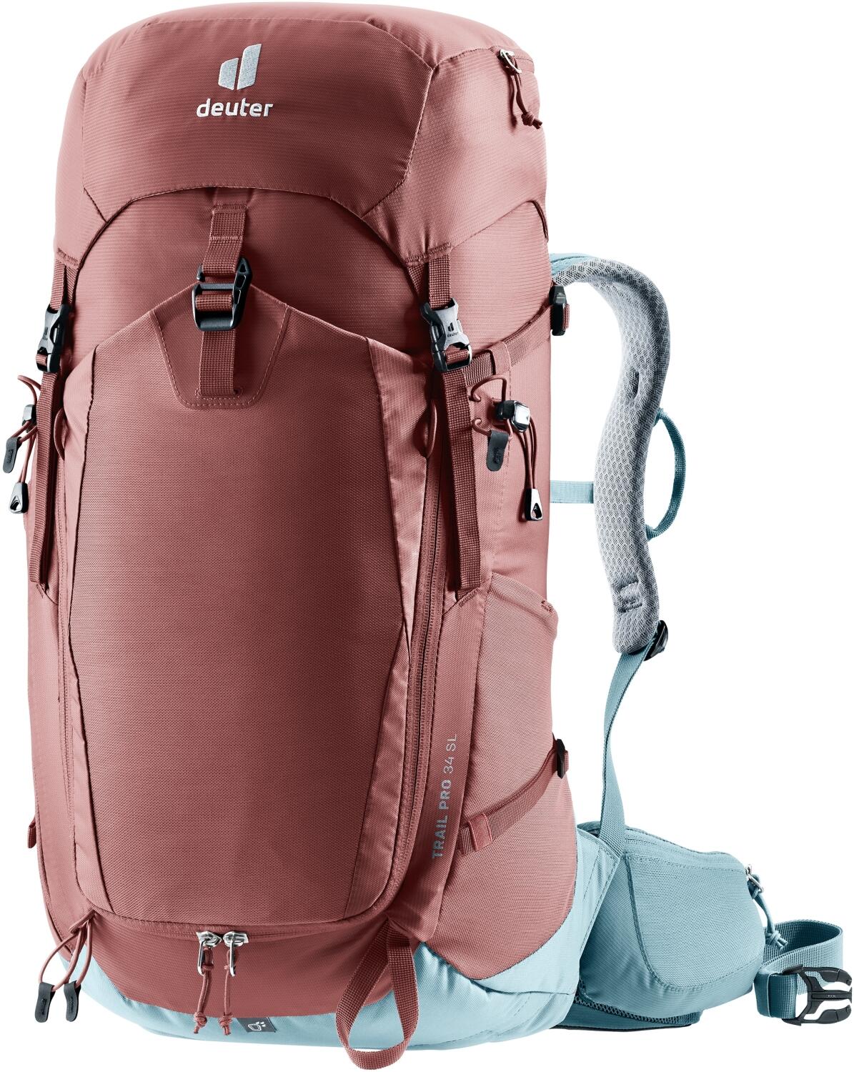 4046051148571 - deuter Trail Pro 34 SL Damen (Dunkelrot one size) Kurzarmunterhemden