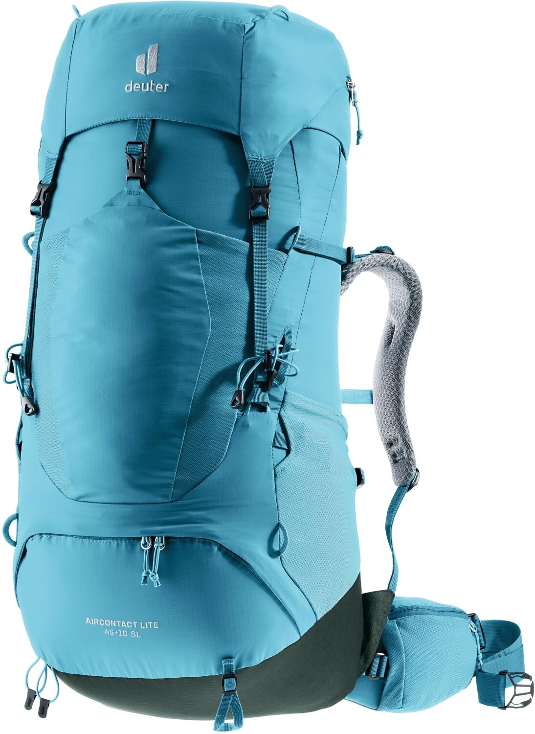 4046051148687 - deuter Trekkingrucksack Aircontact Lite 45 + 10 SL Rückenlängenanpassung trinksystemkompatibel türkis Onesize