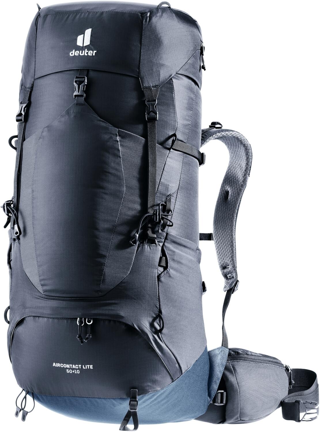 4046051148700 - deuter Trekkingrucksack Aircontact Lite 50 + 10 Rückenverstellsystem trinksystemkompatibel schwarz OneSize