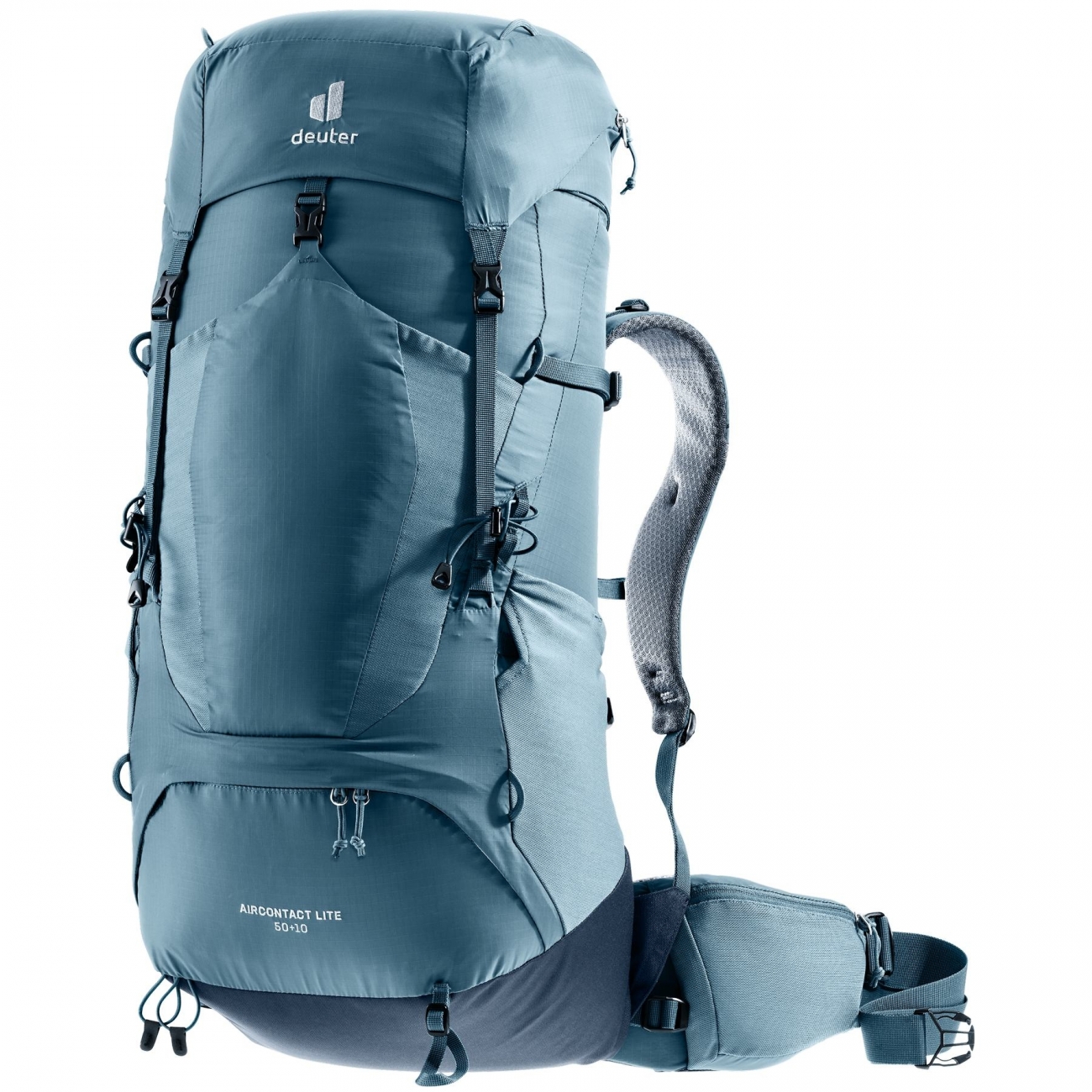 4046051148717 - Trekkingrucksack Aircontact Lite 50 + 10 Liter Leicht Bequem Grau Blau