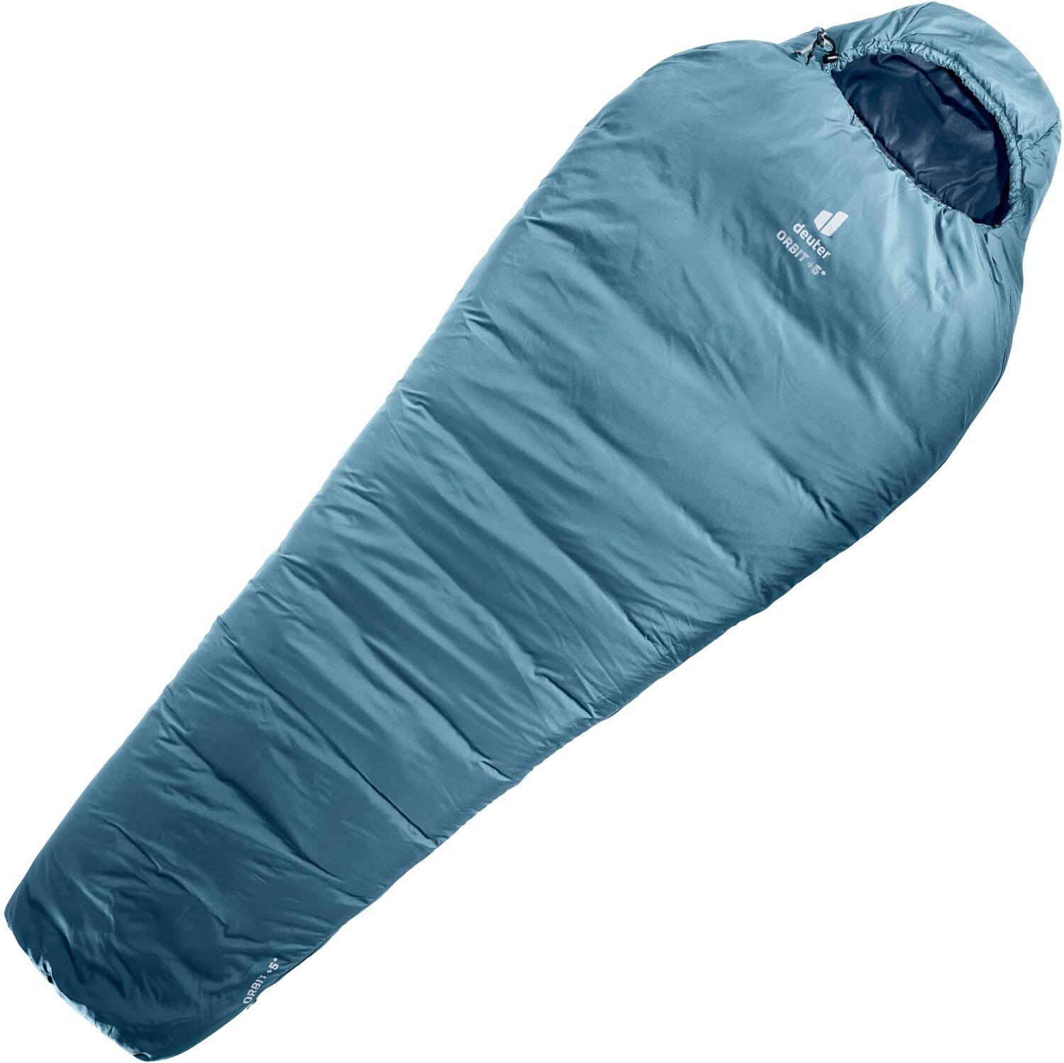 4046051154497 - Schlafsack DEUTER Orbit +5 EL Schlafsäcke Gr B L 79 cm x 220 cm mit Reißverschluss blau (atlantic ink) Schlafsäcke