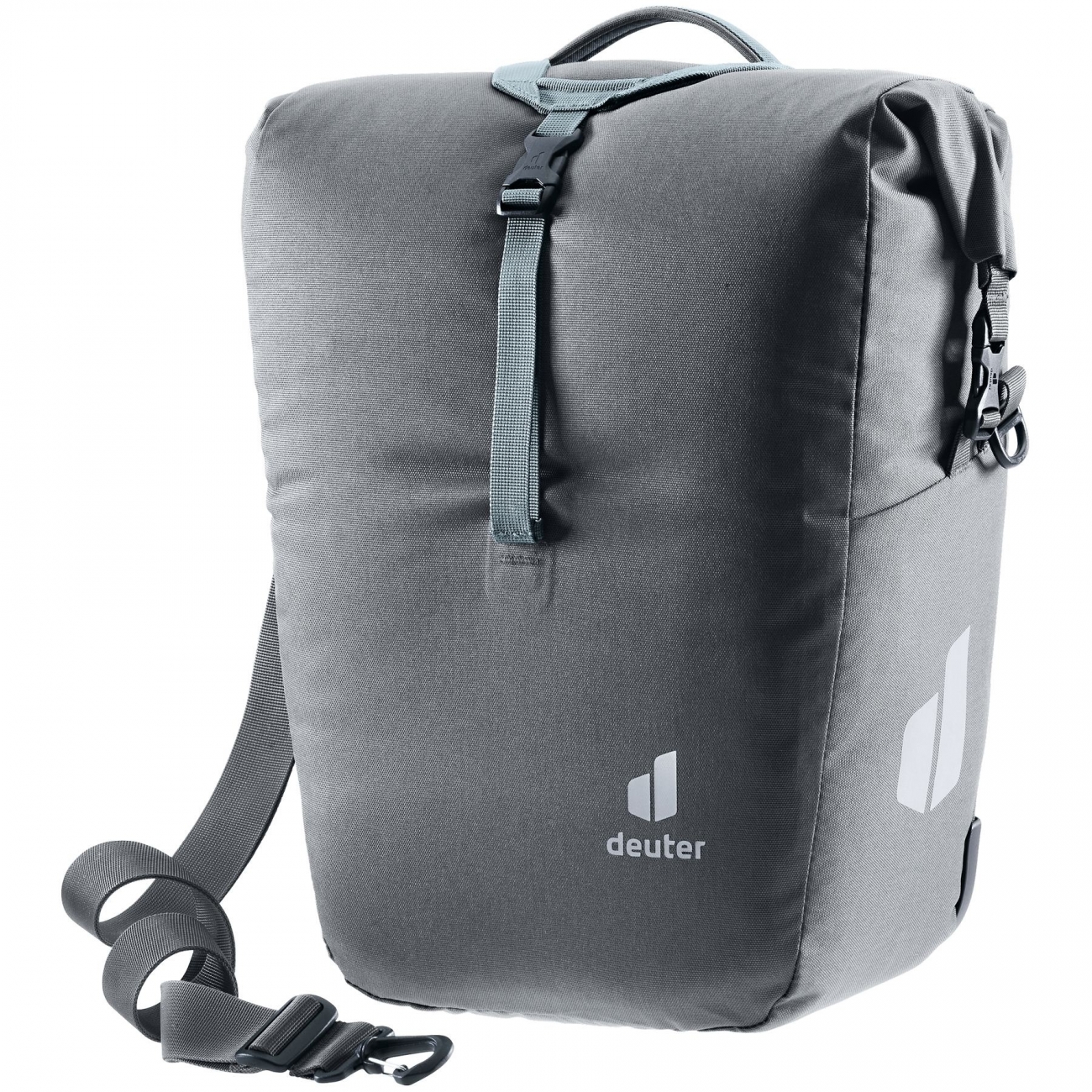 4046051157283 - Valbona Fahrradtasche 20+5L Graphitgrau für Gepäckträger Schnellverschluss Laptop Pendler
