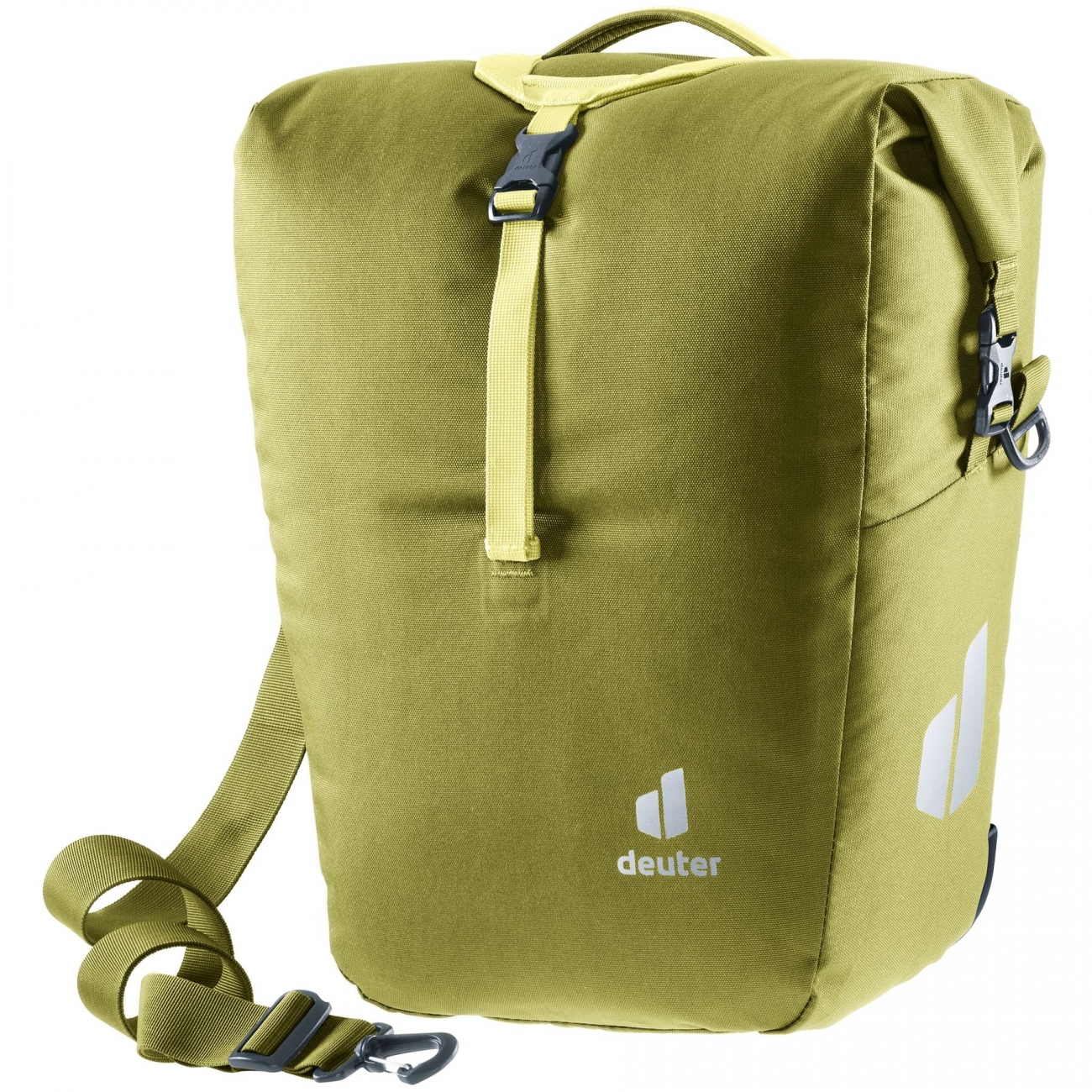 4046051157320 - Valbona Fahrradtasche 20+5L Rolltop Schnellverschluss Grün Braun Kaktus