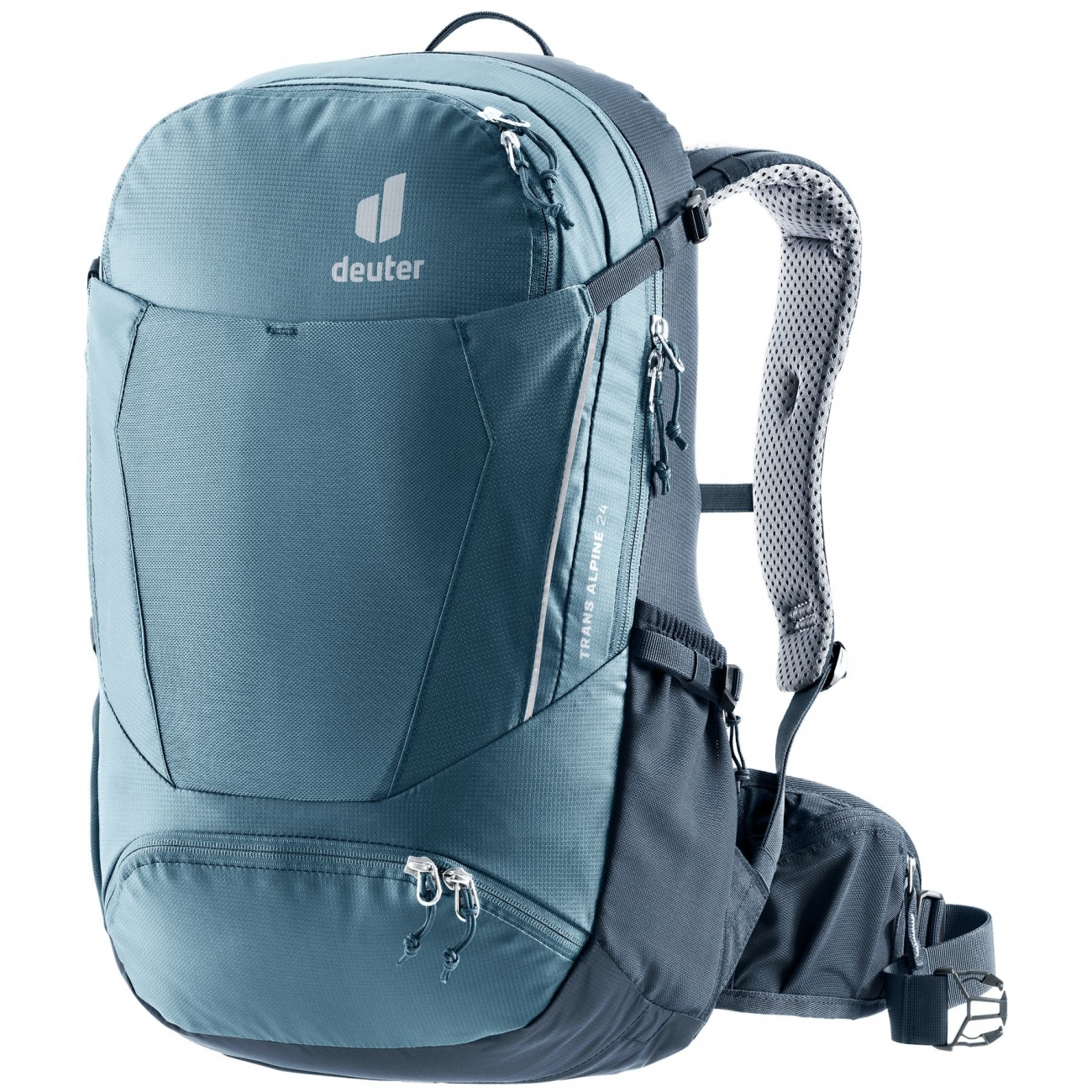 4046051157429 - Trans Alpine 24 Fahrradrucksack MTB Bikepacking Airstripes Grau Blau