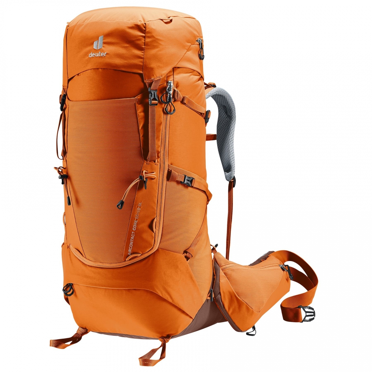 4046051163642 - Aircontact Core 55+10 SL Trekkingrucksack Damen Recycelt Braun Orange