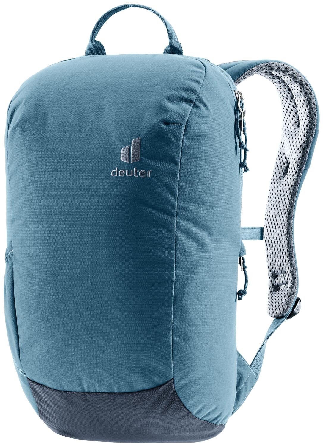 4046051165721 - Stepout Rucksack 12L Grau Blau Airstripes Ergonomisch Recycelt Laptop Schule Büro Reise