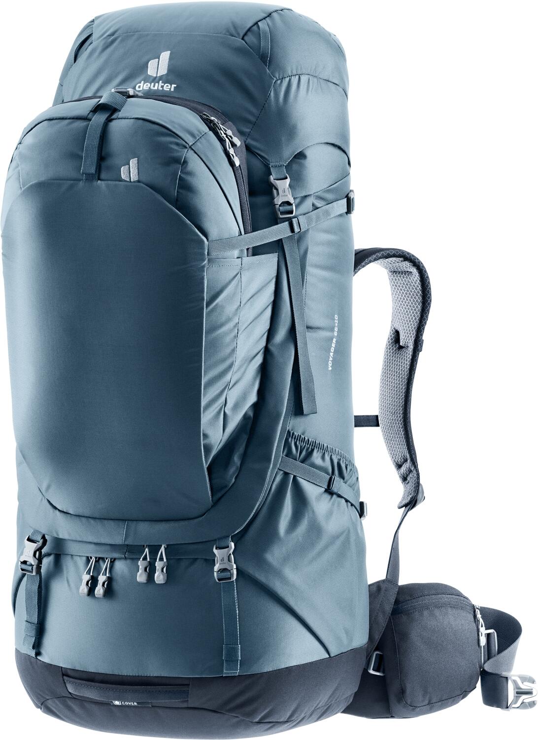 4046051167190 - Reiserucksack Voyager 65+10L Unisex mit ergonomischem Daypack Grau Blau