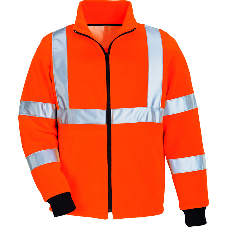 4046181833552 - Warnschutz-Fleecejacke 2081 100% Polyester ca 280 g m²