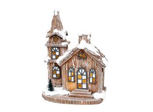 4046183650621 - SIGRO Weihnachtshäuschen Polyresin LED verschneite Kirche