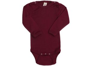 4046304169292 - - Baby-Body Langarm Mit Druckverschluss Schulter - Merinounterwäsche Gr 50 56 lila