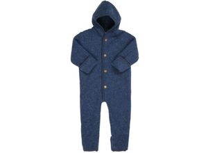 4046304184998 - ENGEL - Wollfleece-Overall HOLZKNÖPFE in blau melange Gr86 92