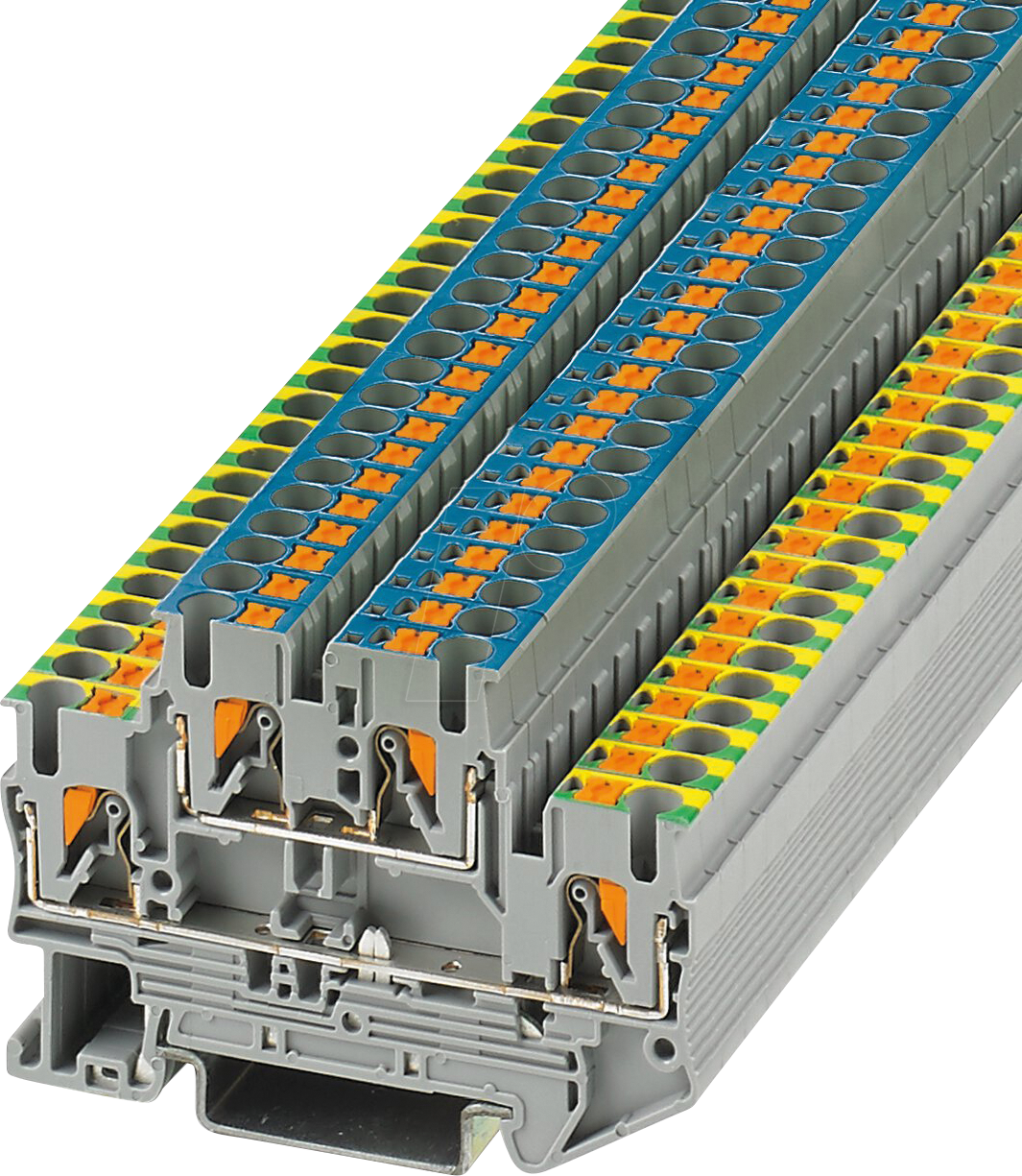 4046356419055 - PTTB 25-PE N 3210981 Schutzleiter-Doppelstockklemme Polzahl (num) 4 014 mm² 25 mm² Grau 50 St