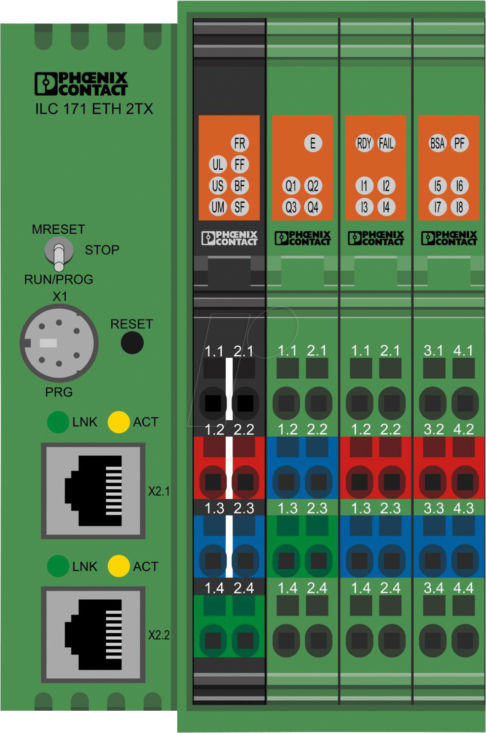 4046356665513 - ILC 171 ETH 2TX - SPS Inline-ControllerModbzs PROFINET