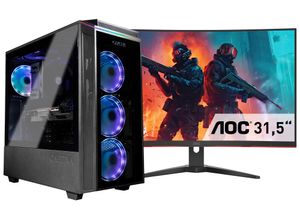 4046373829202 - G (A bis G) CAPTIVA Gaming-PC-Komplettsystem Highend Gaming R82-920 TFT Bundle Computer-Komplettsysteme Gr Microsoft Windows 11 Home (64 Bit) 32 GB RAM 1000 GB SSD schwarz PC Sets