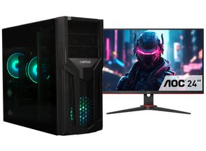 4046373831977 - F (A bis G) CAPTIVA Gaming-PC-Komplettsystem Advanced Gaming R83-197 TFT Bundle Computer-Komplettsysteme Gr ohne Betriebssystem 16 GB RAM 1000 GB SSD schwarz PC Sets