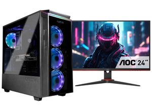 4046373840900 - F (A bis G) CAPTIVA Gaming-PC-Komplettsystem Highend Gaming I84-090 TFT Bundle Computer-Komplettsysteme Gr Microsoft Windows 11 Home (64 Bit) 32 GB RAM 1000 GB SSD schwarz