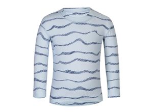 4046451093433 - hyphen sports - UV-Schutz-Badeshirt lang BLUE WAVES in blau Gr80 86