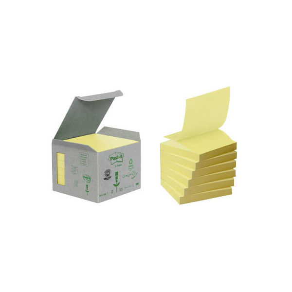 4046719274055 - Post-it® Recycling Z-Notes Haftnotizen R3301B gelb 6 Blöcke