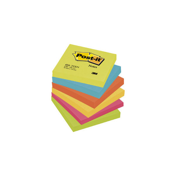 4046719506453 - POST-IT Haftnotiz Notes Energetic Collection 76x76 mm sortiert 6 x 100 Blatt