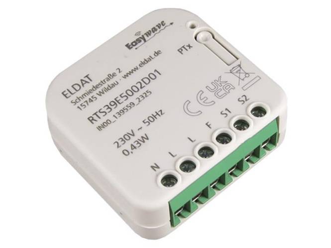 4046787103714 - ELDAT UP Sender Easywave RTS39E5002D01-K 86830MHz 230V 4046787103714 - ELDAT UP Sender Easywave RTS39E5002D01-K 86830MHz 230V