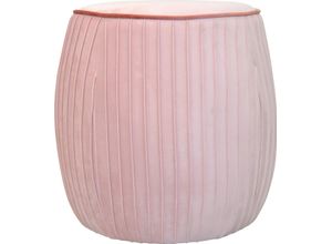 4046884063324 - Hocker HOME AFFAIRE Gr B H T 46 cm x 47 cm x 46 cm Samt rosa Home Affaire