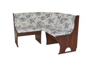 4046884087962 - Truheneckbank Anja 1NB 125x125 cm Holzdekor Nussbaum Stoff beige mit Blumendessin 4046884087962 - Truheneckbank Anja 1NB 125x125 cm Holzdekor Nussbaum Stoff beige mit Blumendessin