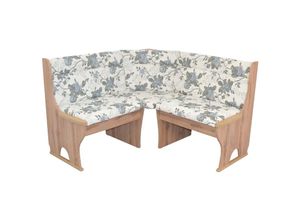 4046884088006 - Truheneckbank Anja 1E 125x125 cm Holzdekor Eiche Stoff beige mit Blumendessin 4046884088006 - Truheneckbank Anja 1E 125x125 cm Holzdekor Eiche Stoff beige mit Blumendessin