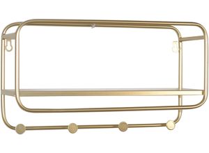 4046884099330 - Wandregal gold (goldfarben) B45cm H25cm T15cm Metall HOFMANN LIVING AND MORE Regale