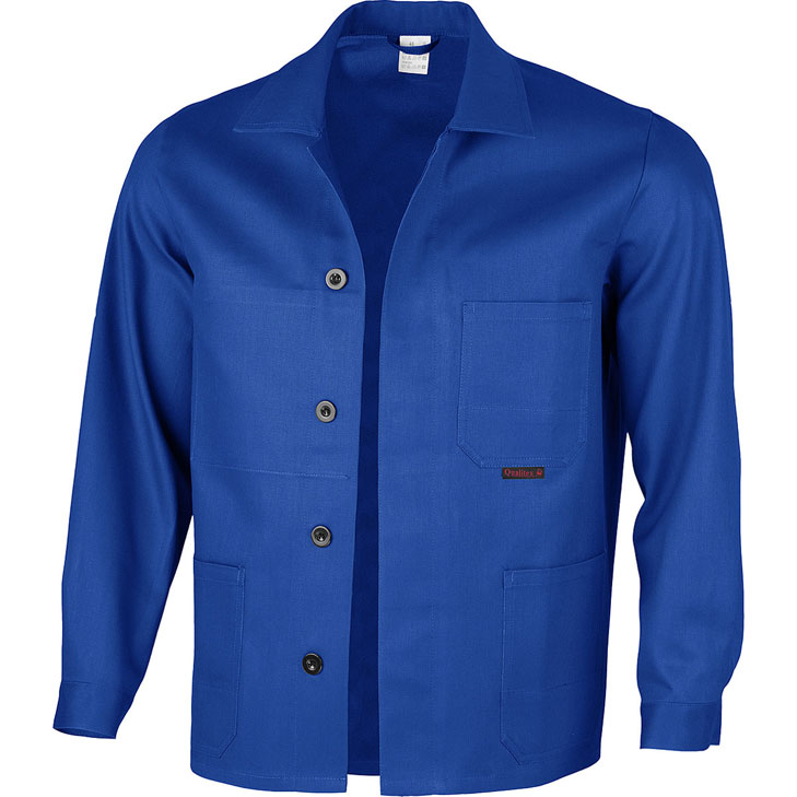 4046987015404 - Arbeitsjacke classic in kornblau Größe 42 - Langjacke bw 270 g - klassische Bundjacke - kornblau - 42 - Qualitex