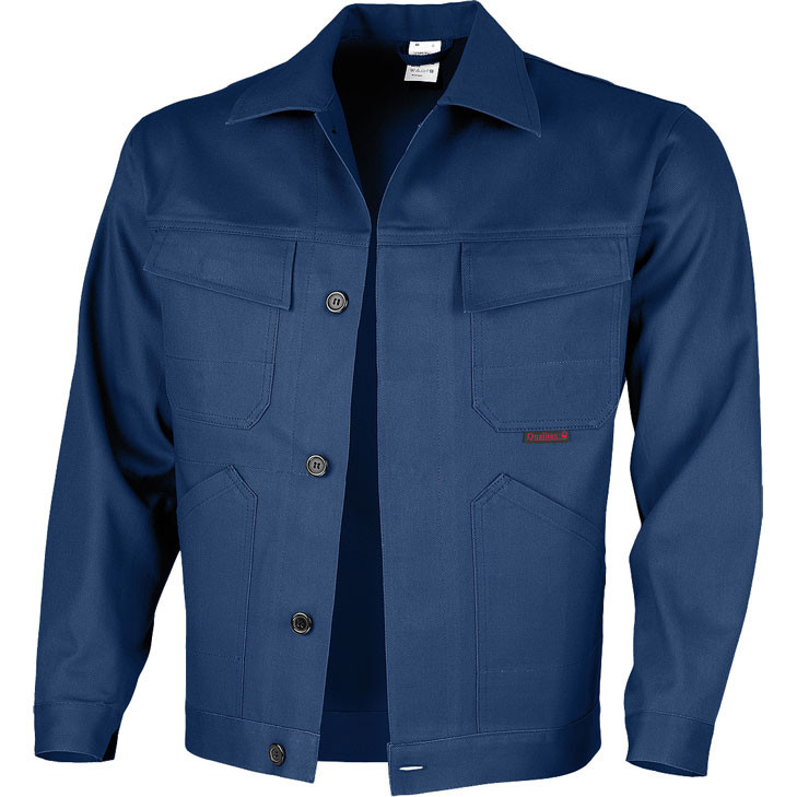 4046987016128 - Arbeitsjacke classic in hydronblau Größe 102 - Langjacke bw 270 g - klassische Bundjacke - hydronblau - 102 - Qualitex